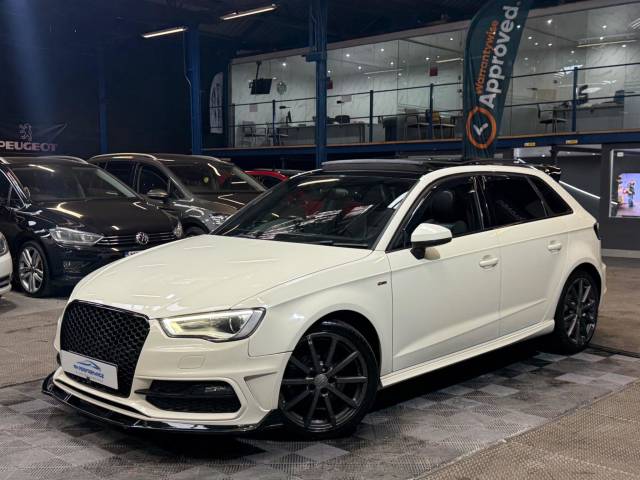 Audi A3 2.0 TDI S line Sportback S Tronic quattro Euro 6 (s/s) 5dr Hatchback Diesel White