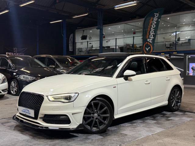 Audi A3 2.0 TDI S line Sportback S Tronic quattro Euro 6 (s/s) 5dr Hatchback Diesel White