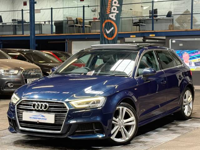 Audi A3 2.0 TDI S line Sportback S Tronic Auto 6Spd Euro 6 (s/s) 5dr Hatchback Diesel Blue