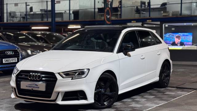 Audi S3 2.0 TFSI Black Edition Sportback S Tronic quattro Euro 6 (s/s) 5dr Hatchback Petrol White