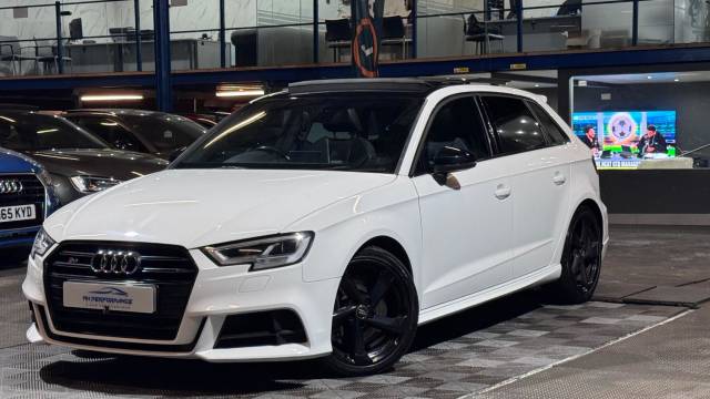 Audi S3 2.0 TFSI Black Edition Sportback S Tronic quattro Euro 6 (s/s) 5dr Hatchback Petrol White